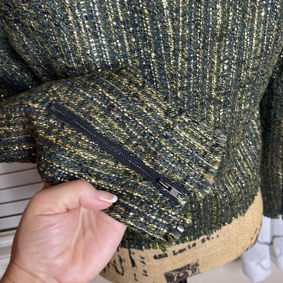 ECRU TWEED CROPPED JACKET - Picture 6 of 10